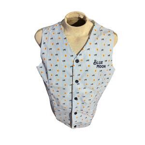 Blue Moon Beer Promo Vest XL Striped Donkey Orange Slice Kentucky Derby 280